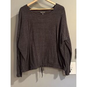 Barefoot Dreams Top Cozychic Lounge‎ Yoga Tie Front Cloud Soft Pullover XL New